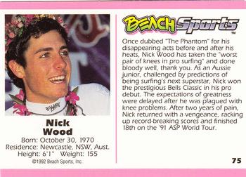 1992 Beach Sports #75 Nick Wood Back